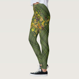 Legging Florais na Xadrez
