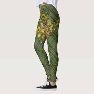 Legging Florais na Xadrez