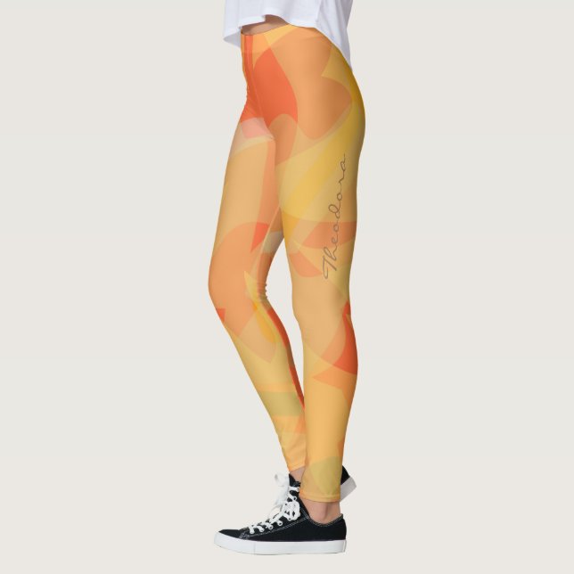 Legging Floral abstrato Orange (Esquerda)