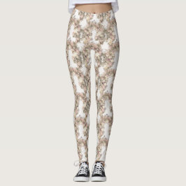 Legging Floral Arches Pattern – Graceful Curved Botanical 
