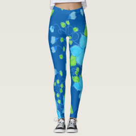 Legging Floral Azul Claro