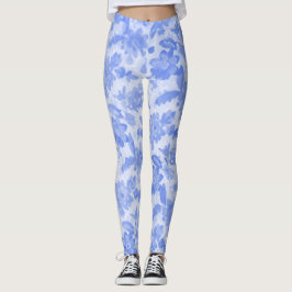 Legging Floral Azul Claro
