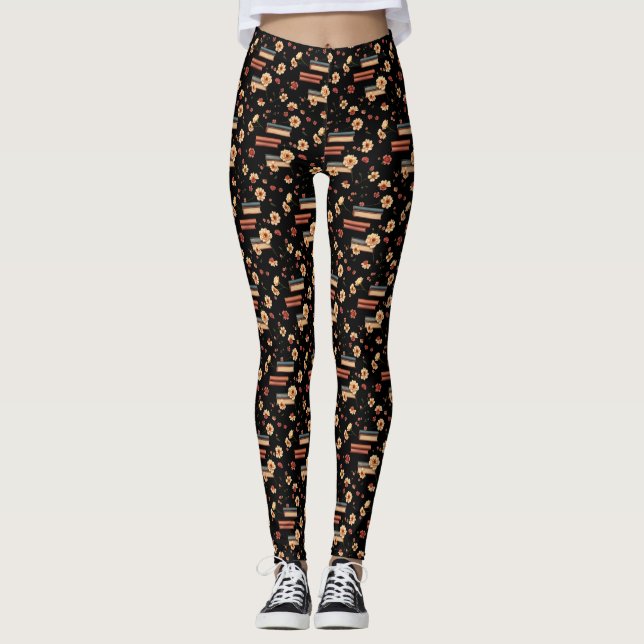 Legging Floral Book Lover (Frente)