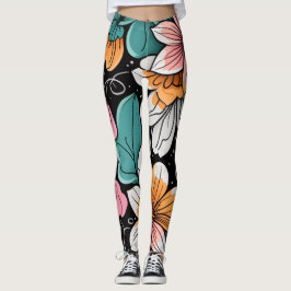 Legging Floral Brilhante