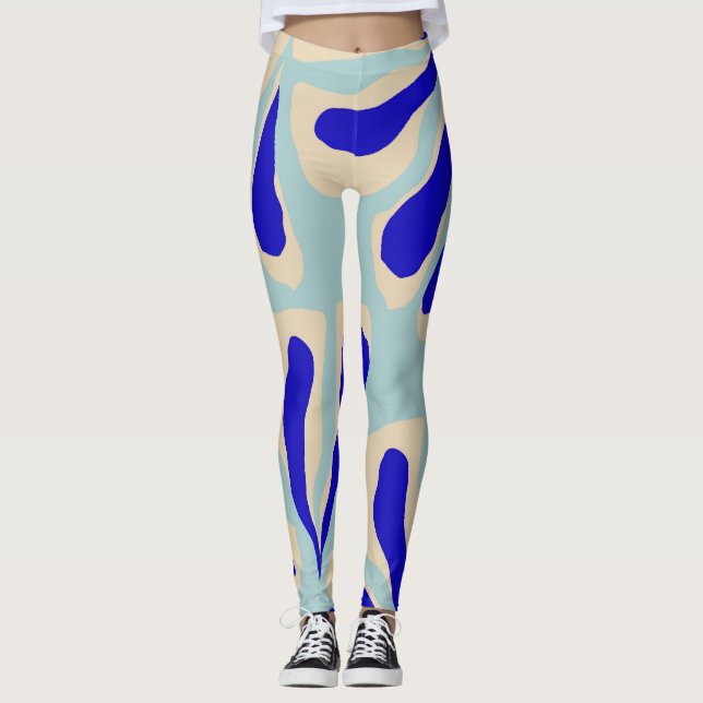 Legging Floral Contemporâneo: Moda Sem Costura. (Frente)
