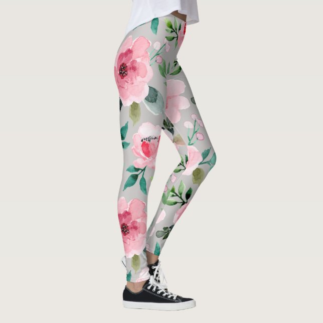 legging floral de peônia (Direita)