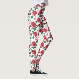 legging floral de peônia