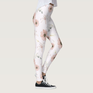 legging floral de peônia vintage