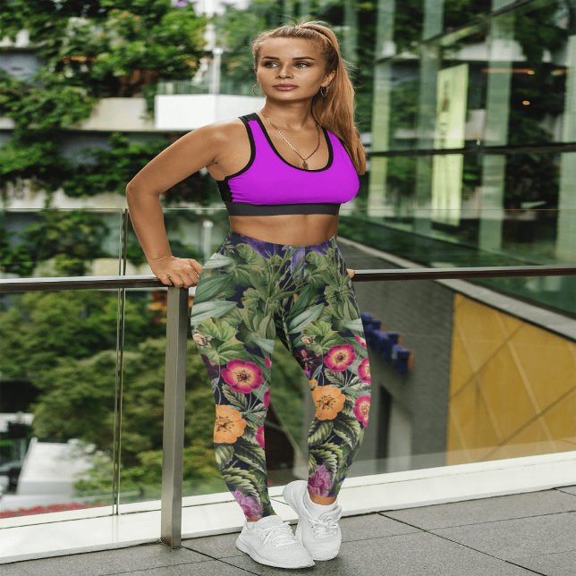 Legging Floral de Prado Rosa (Criador carregado)