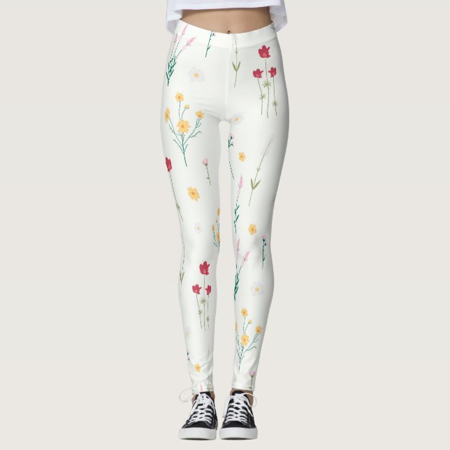 Legging Floral de Primavera de Flor (Frente)
