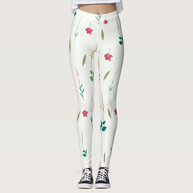 Legging Floral de Primavera de Flor (Frente)