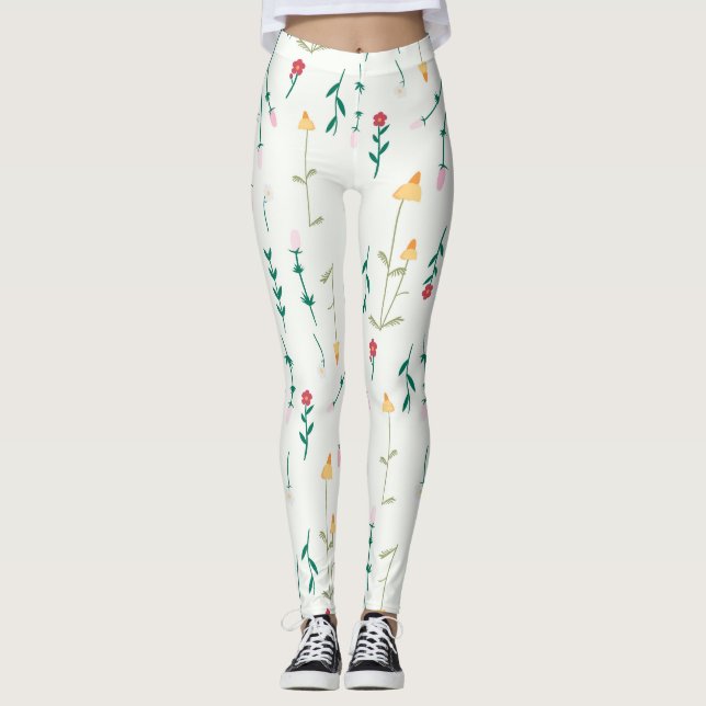 Legging Floral de Primavera de Flor (Frente)