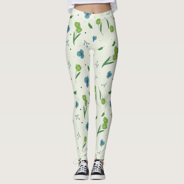 Legging Floral de Primavera de Flor (Frente)