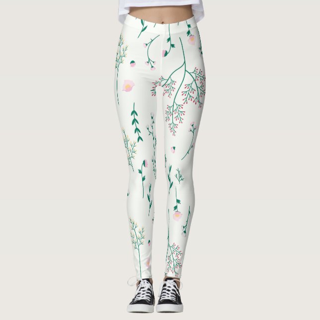 Legging Floral de Primavera de Flor (Frente)