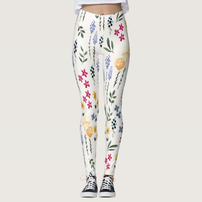 Legging Floral de Primavera de Flor (Frente)