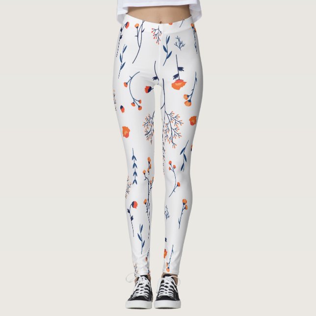 Legging Floral de Primavera de Flor (Frente)