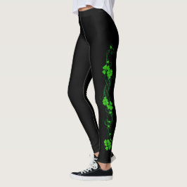 Legging Floral de Shamrock feliz