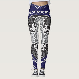 Legging Floral Detalhado - Design de Paisley Paisley