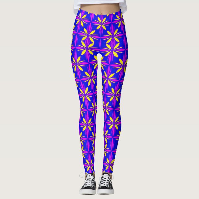 Legging Floral digital e Design gráfico (Frente)