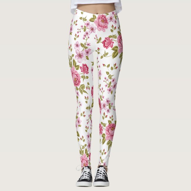 Legging Floral Elegant Vintage design (Frente)