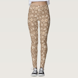 Legging Floral em tons terrestres