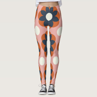 Legging Floral escandinavo: Design de colheita sem costura