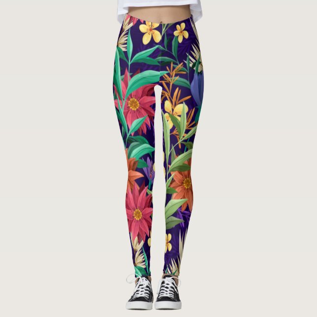 Legging Floral Exotic Flowers Standard- 23004 (Frente)