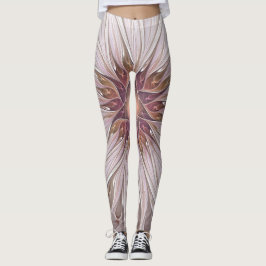 Legging Floral Fantasy, Abstrato Moderna Flor Pastel