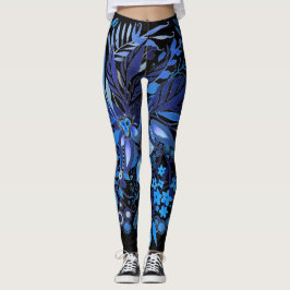 Legging Floral Fantasy Midnight Blue