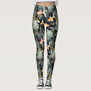 Legging Floral: Goldfish Pond