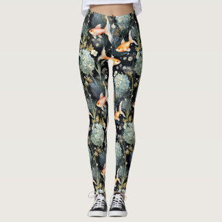 Legging Floral: Goldfish Pond