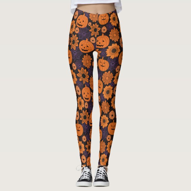 Legging Floral Halloween  (Frente)