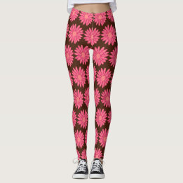 Legging Floral Infundida Mocha