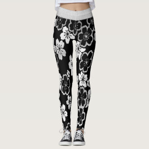 Legging Floral japonês monocromático