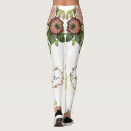 legging floral longo branco adolescente