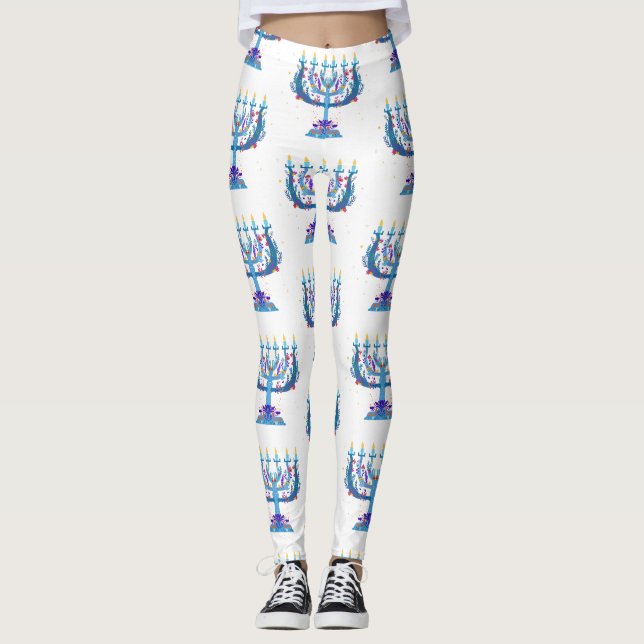 Legging floral menorah hanukkah (Frente)