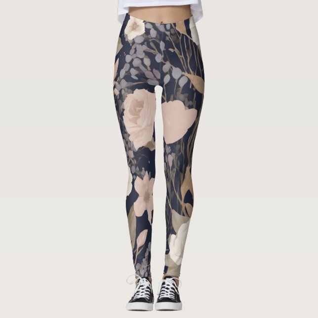 Legging Floral Motif Yoga Leggins (Frente)