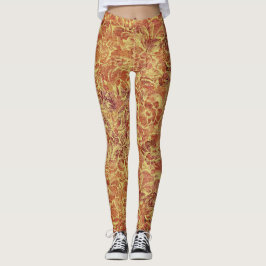 Legging Floral Ornamental com Textura - Visual Antigo