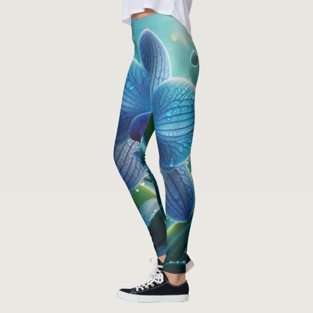 Legging Floral Orquídea Azul (Esquerda)