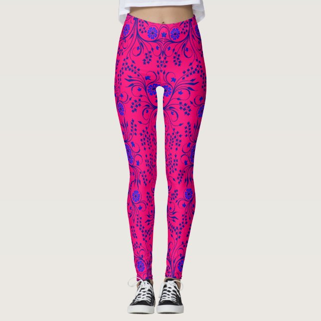 Legging Floral pattern.01.FR.Green BPink BG (Frente)