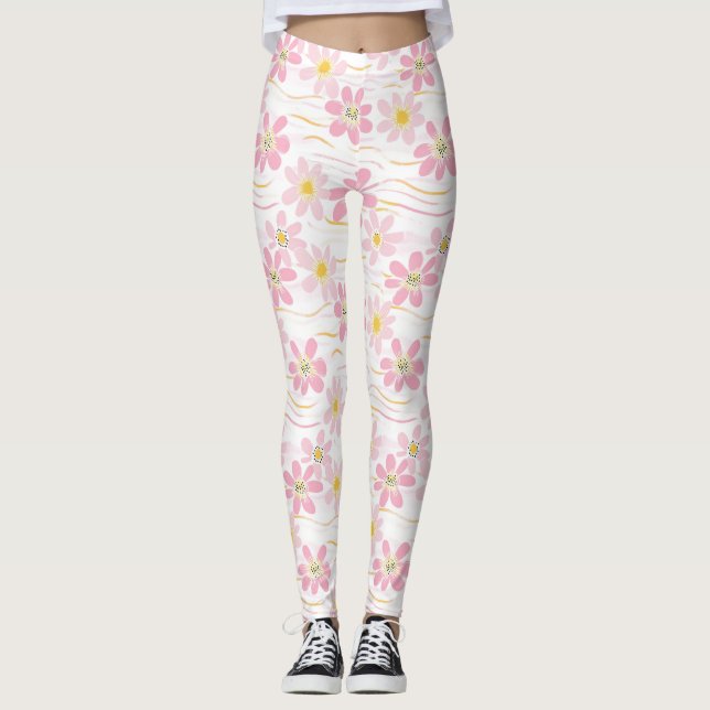 Legging Floral Retro Pastel (4) (Frente)