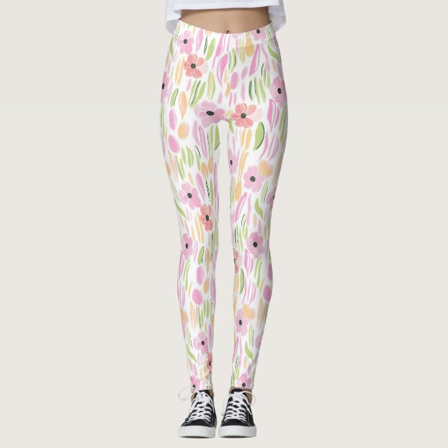 Legging Floral Retro Pastel (5) (Frente)