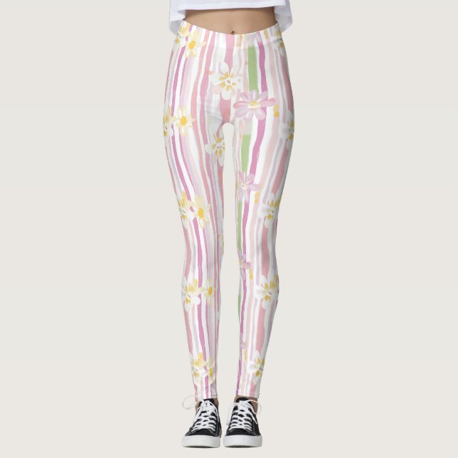 Legging Floral Retro Pastel (9) (Frente)