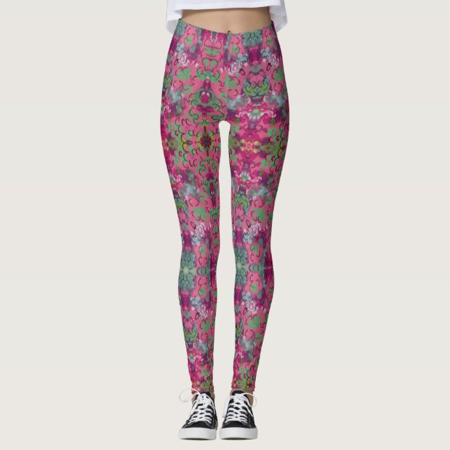 Legging Floral Rosa (Frente)
