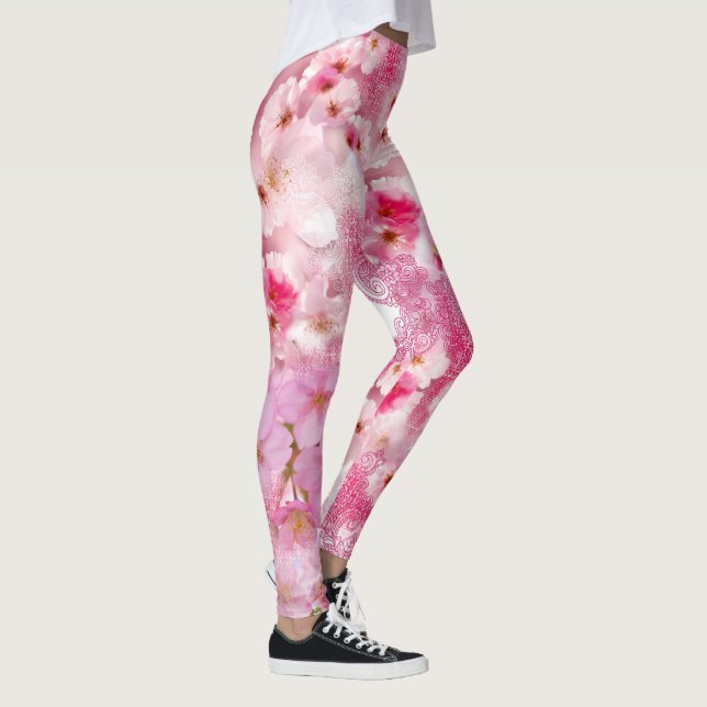 Legging floral rosa (Direita)