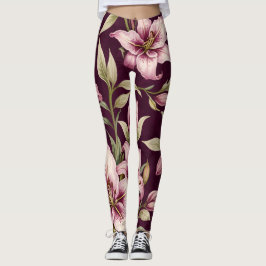 Legging Floral Roxo