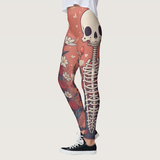 Legging Floral Skeleton Halloween Ribage (Esquerda)