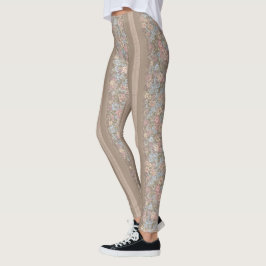 Legging Floral Stripes Pattern – Elegant Repeating