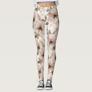 Legging Floral Sudoeste Rosa Marrom