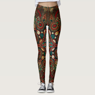 Legging Floral Tradicional Paisley Bandanna Grunge